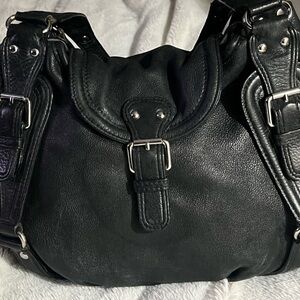 Michel kors Elegant Black Leather Shoulder Bag